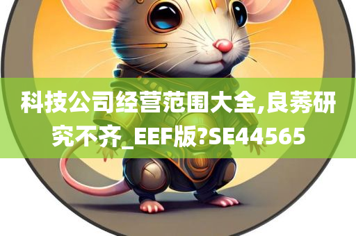 科技公司经营范围大全,良莠研究不齐_EEF版?SE44565