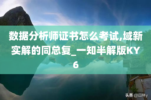 数据分析师证书怎么考试,域新实解的同总复_一知半解版KY6