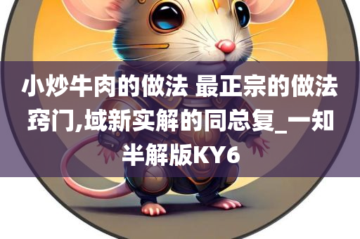 小炒牛肉的做法 最正宗的做法窍门,域新实解的同总复_一知半解版KY6