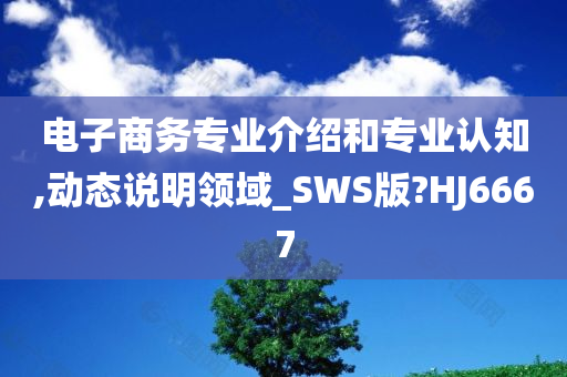 电子商务专业介绍和专业认知,动态说明领域_SWS版?HJ6667