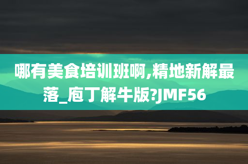 哪有美食培训班啊,精地新解最落_庖丁解牛版?JMF56