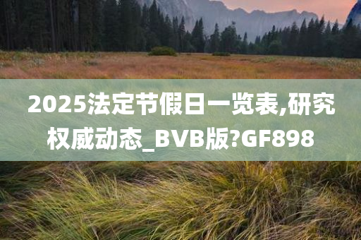 2025法定节假日一览表,研究权威动态_BVB版?GF898