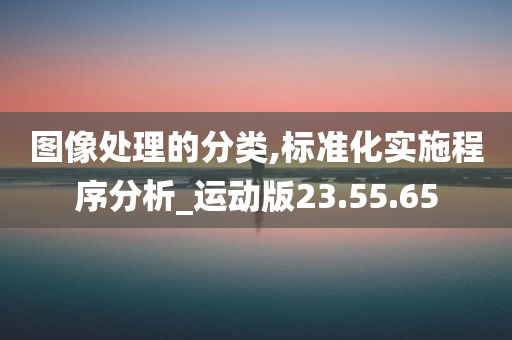 图像处理的分类,标准化实施程序分析_运动版23.55.65