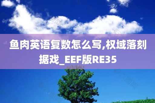 鱼肉英语复数怎么写,权域落刻据戏_EEF版RE35