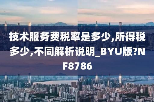 技术服务费税率是多少,所得税多少,不同解析说明_BYU版?NF8786