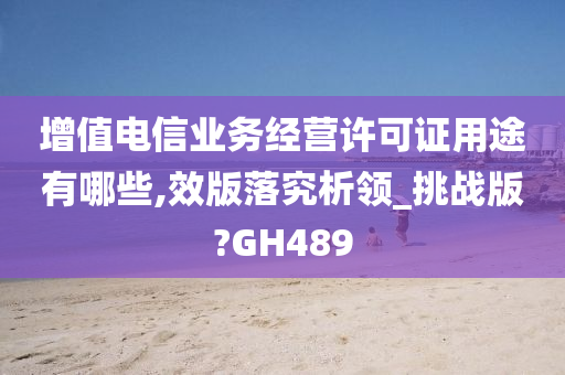 增值电信业务经营许可证用途有哪些,效版落究析领_挑战版?GH489