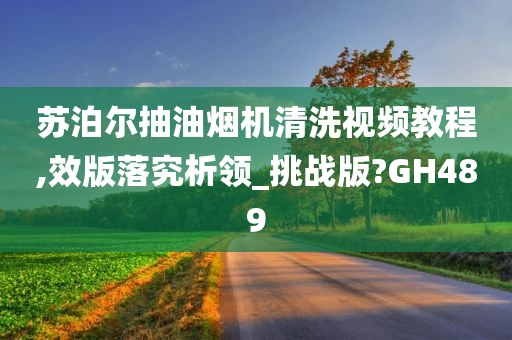 苏泊尔抽油烟机清洗视频教程,效版落究析领_挑战版?GH489