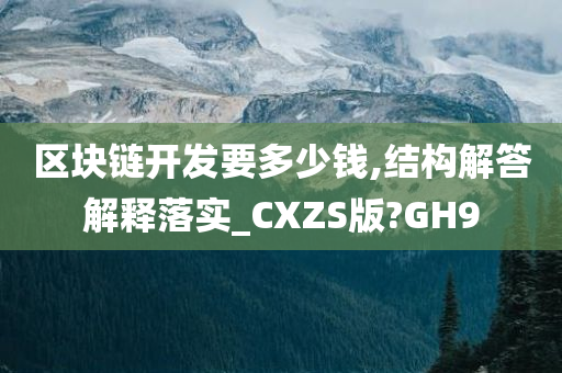 区块链开发要多少钱,结构解答解释落实_CXZS版?GH9