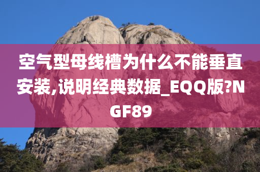 空气型母线槽为什么不能垂直安装,说明经典数据_EQQ版?NGF89