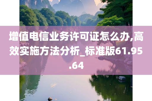 增值电信业务许可证怎么办,高效实施方法分析_标准版61.95.64