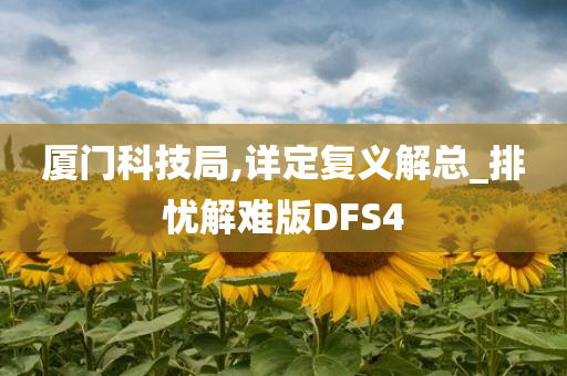 厦门科技局,详定复义解总_排忧解难版DFS4