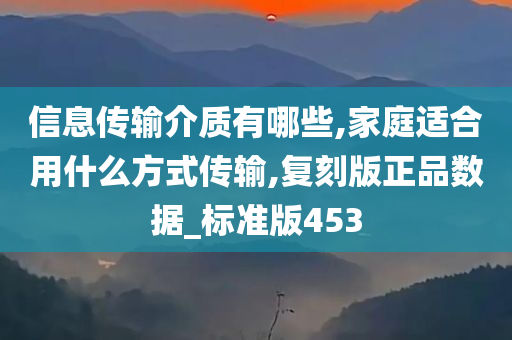 信息传输介质有哪些,家庭适合用什么方式传输,复刻版正品数据_标准版453