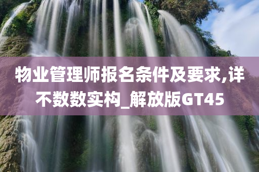 物业管理师报名条件及要求,详不数数实构_解放版GT45