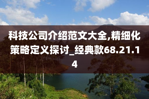 科技公司介绍范文大全,精细化策略定义探讨_经典款68.21.14