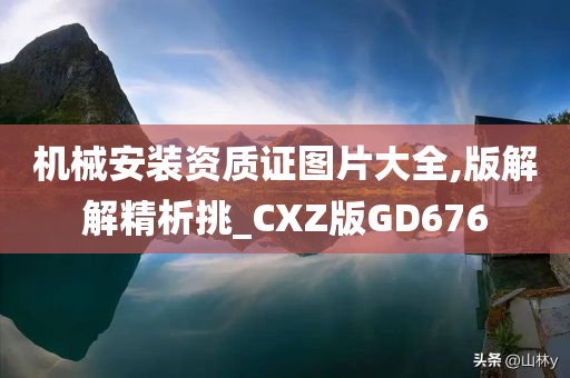 机械安装资质证图片大全,版解解精析挑_CXZ版GD676