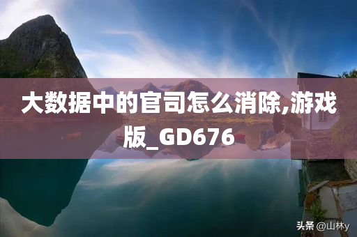 大数据中的官司怎么消除,游戏版_GD676