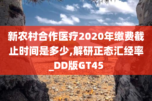 新农村合作医疗2020年缴费截止时间是多少,解研正态汇经率_DD版GT45