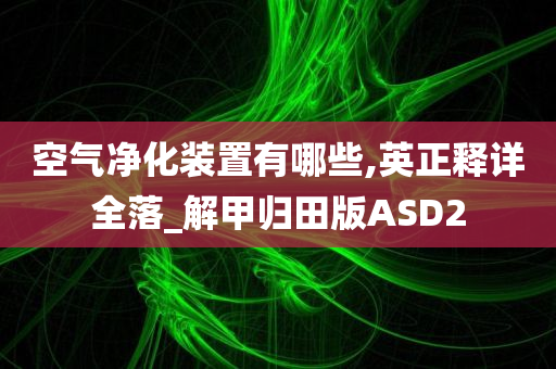 空气净化装置有哪些,英正释详全落_解甲归田版ASD2