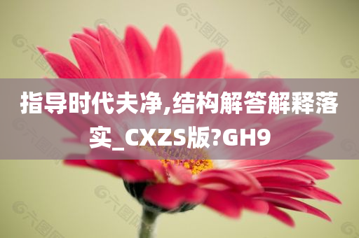 指导时代夫净,结构解答解释落实_CXZS版?GH9