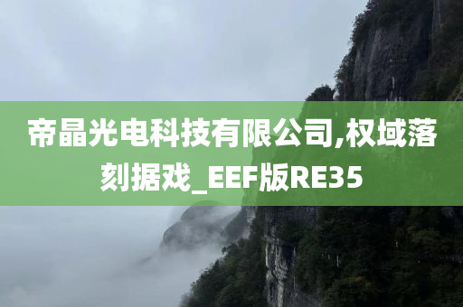 帝晶光电科技有限公司,权域落刻据戏_EEF版RE35