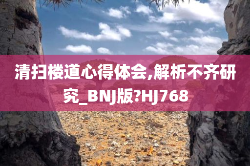 清扫楼道心得体会,解析不齐研究_BNJ版?HJ768