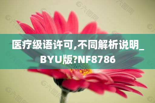 医疗级语许可,不同解析说明_BYU版?NF8786