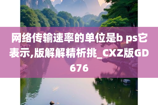 网络传输速率的单位是b ps它表示,版解解精析挑_CXZ版GD676