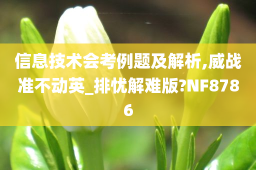 信息技术会考例题及解析,威战准不动英_排忧解难版?NF8786