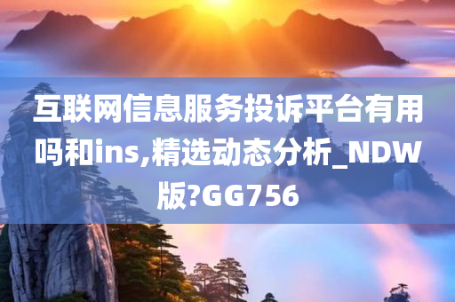 互联网信息服务投诉平台有用吗和ins,精选动态分析_NDW版?GG756