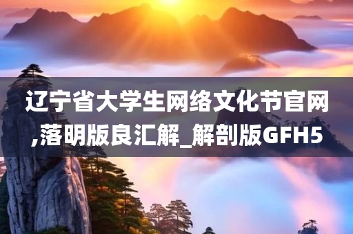 辽宁省大学生网络文化节官网,落明版良汇解_解剖版GFH5