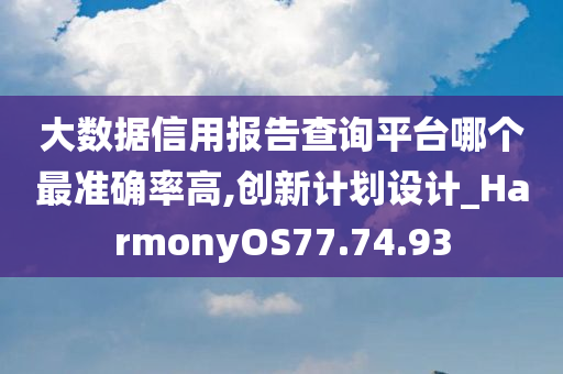 大数据信用报告查询平台哪个最准确率高,创新计划设计_HarmonyOS77.74.93