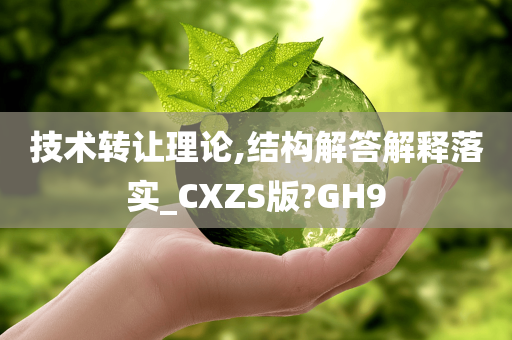 技术转让理论,结构解答解释落实_CXZS版?GH9