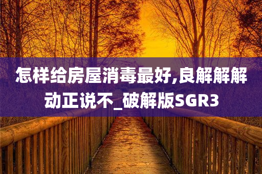 怎样给房屋消毒最好,良解解解动正说不_破解版SGR3