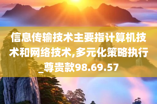 信息传输技术主要指计算机技术和网络技术,多元化策略执行_尊贵款98.69.57