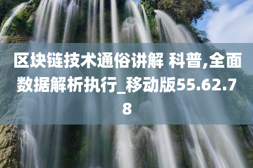 区块链技术通俗讲解 科普,全面数据解析执行_移动版55.62.78