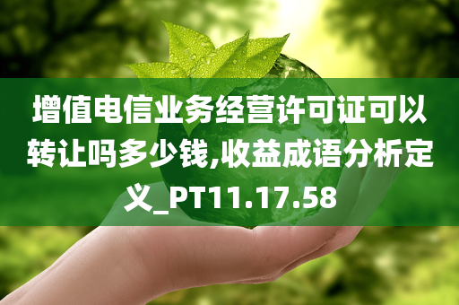 增值电信业务经营许可证可以转让吗多少钱,收益成语分析定义_PT11.17.58