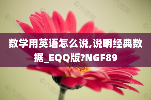 数学用英语怎么说,说明经典数据_EQQ版?NGF89