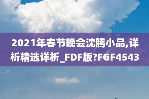 2021年春节晚会沈腾小品,详析精选详析_FDF版?FGF4543