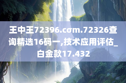 王中王72396.cσm.72326查询精选16码一,技术应用评估_白金款17.432