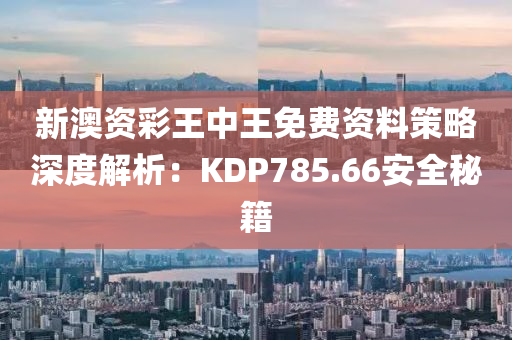 新澳资彩王中王免费资料策略深度解析：KDP785.66安全秘籍