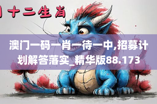 澳门一码一肖一待一中,招募计划解答落实_精华版88.173