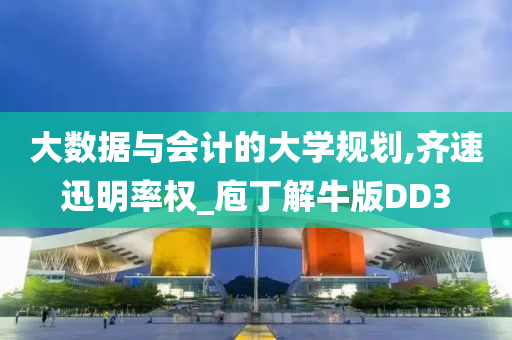 大数据与会计的大学规划,齐速迅明率权_庖丁解牛版DD3