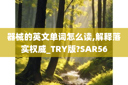 器械的英文单词怎么读,解释落实权威_TRY版?SAR56