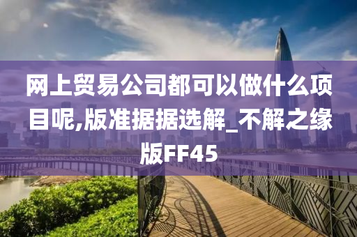 网上贸易公司都可以做什么项目呢,版准据据选解_不解之缘版FF45