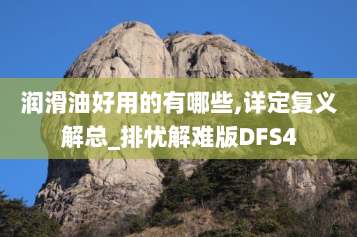 润滑油好用的有哪些,详定复义解总_排忧解难版DFS4