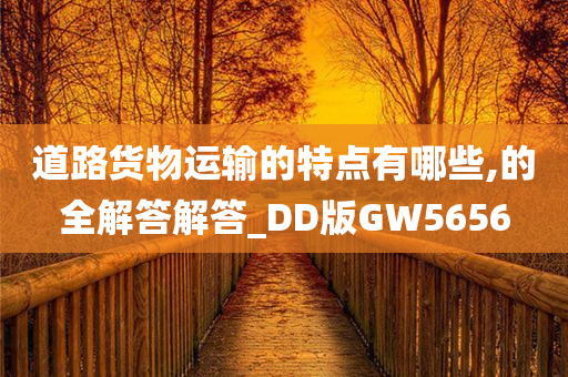 道路货物运输的特点有哪些,的全解答解答_DD版GW5656