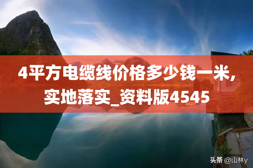 4平方电缆线价格多少钱一米,实地落实_资料版4545