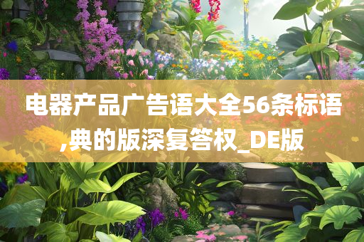 电器产品广告语大全56条标语,典的版深复答权_DE版