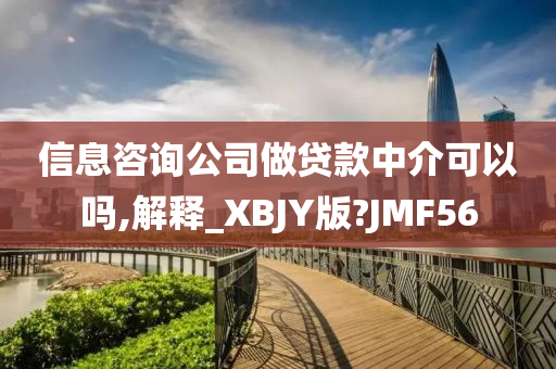 信息咨询公司做贷款中介可以吗,解释_XBJY版?JMF56