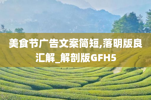 美食节广告文案简短,落明版良汇解_解剖版GFH5